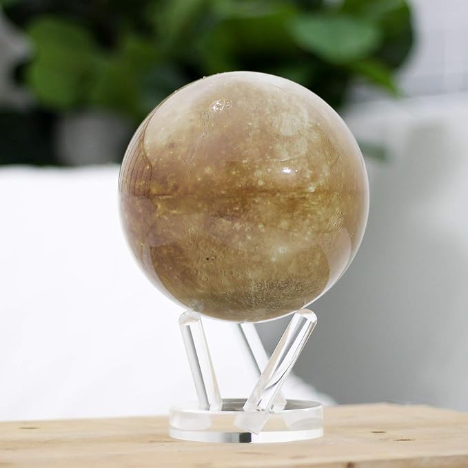 MOVA Mercury Globe 4.5” – Rotating Solar Planet Model with Realistic Surface Detail | No Wires or Batteries | Silent Motion Decor