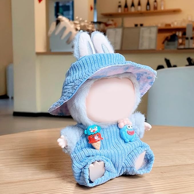 17cm Doll Clothes Set & Outfit - Cuddly Fashion Dresses with Accessories, Luxury Chic Doll Clothing & Plush Pullover Hoodie Doll Clothing DIY ,Just Clothes