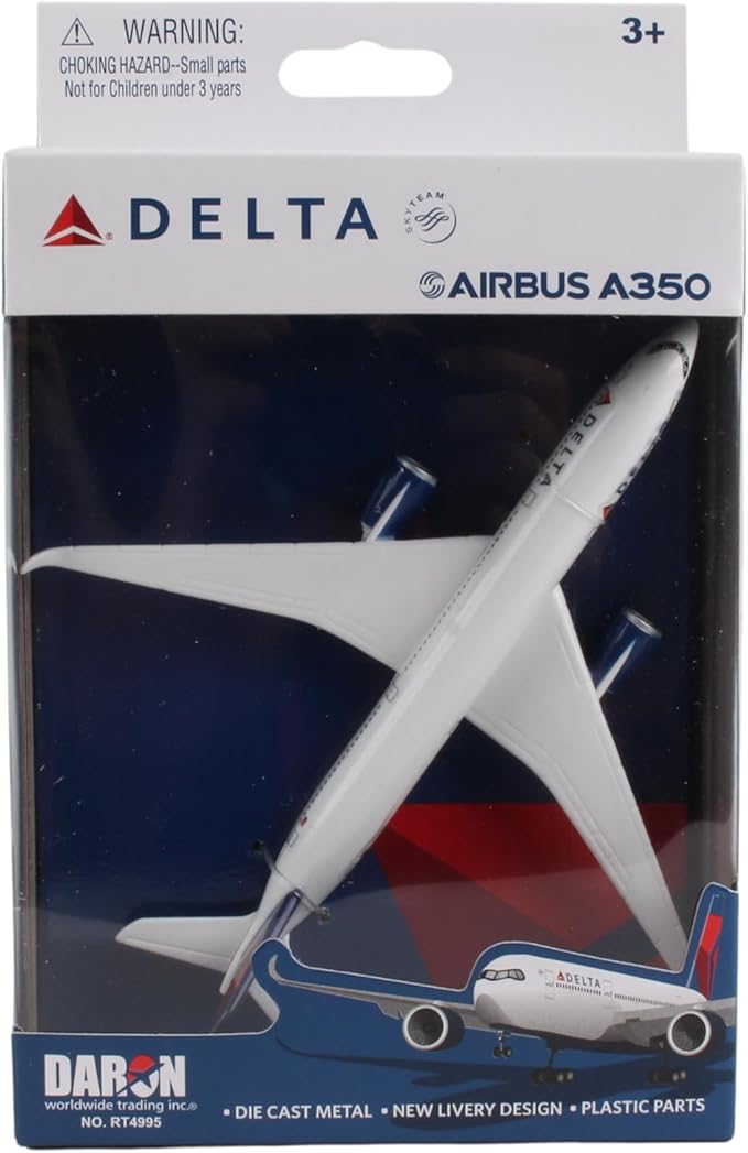 Daron Toy Airplane – Delta Air Lines Airbus A350 – Die-Cast Metal Model Airplane Toy with Plastic Parts for Kids Ages 3+
