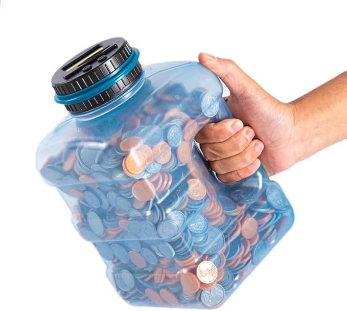 Piggy Bank - Large Coin Bank for Adults Boyswith LCD Counter,Great Coin Counter Bank Money Counting Jar with Total Amount Displayed,Best Gift for Kids, Designed for All US Coins(4.2L)