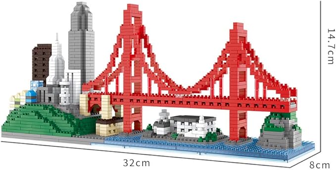 Architecture Skylines Micro Mini Block San Francisco Building Model Set Present Gift for Adults Ages of 14+ 1610pieces