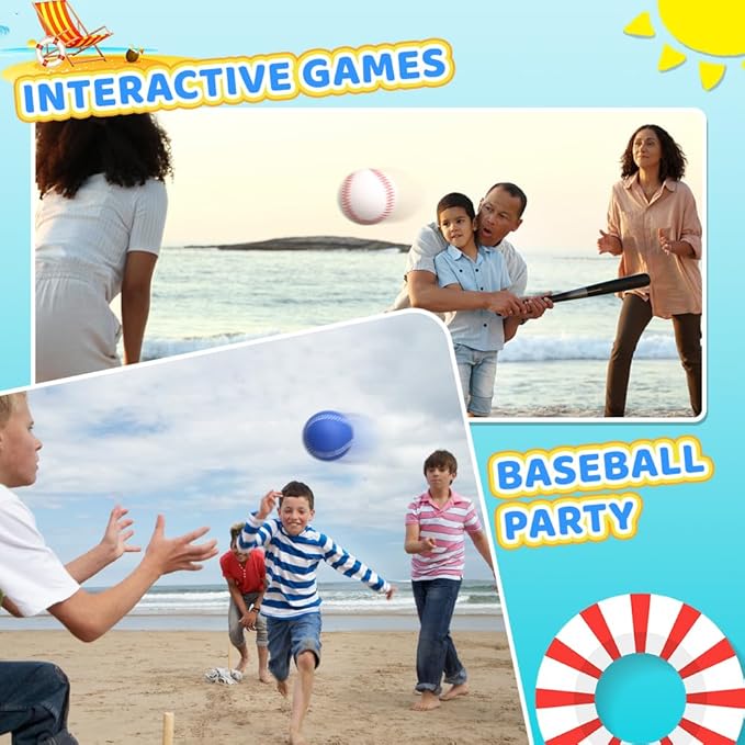 Dilabnba 6PCS Foam Baseballs, Softballs Practice Training Ball for Kids Beginners, Hand Exercise Squeeze Ball for Kids Adults, Safe Throwing, Catching and Batting Practice (2.6inch)