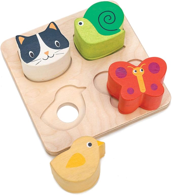 Tender Leaf Toys - Sensory Trays - Baby Blocks, Shape Sorter, STEM Learning Shape Identification Sorting Game Toy for Kids 18 Month + (Touch Sensory Trays)