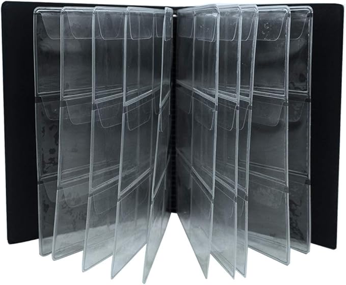 Coin Collection Album 60 Pockets - 4.5x4.5cm/1.8x1.8 inch Coin Holder Book Coin Storage Album Money Penny Pocket for Collectors Black CS0106BK