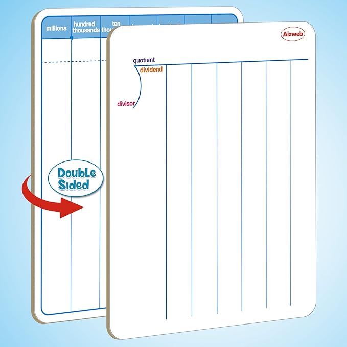Dry Erase Long Division Whiteboard