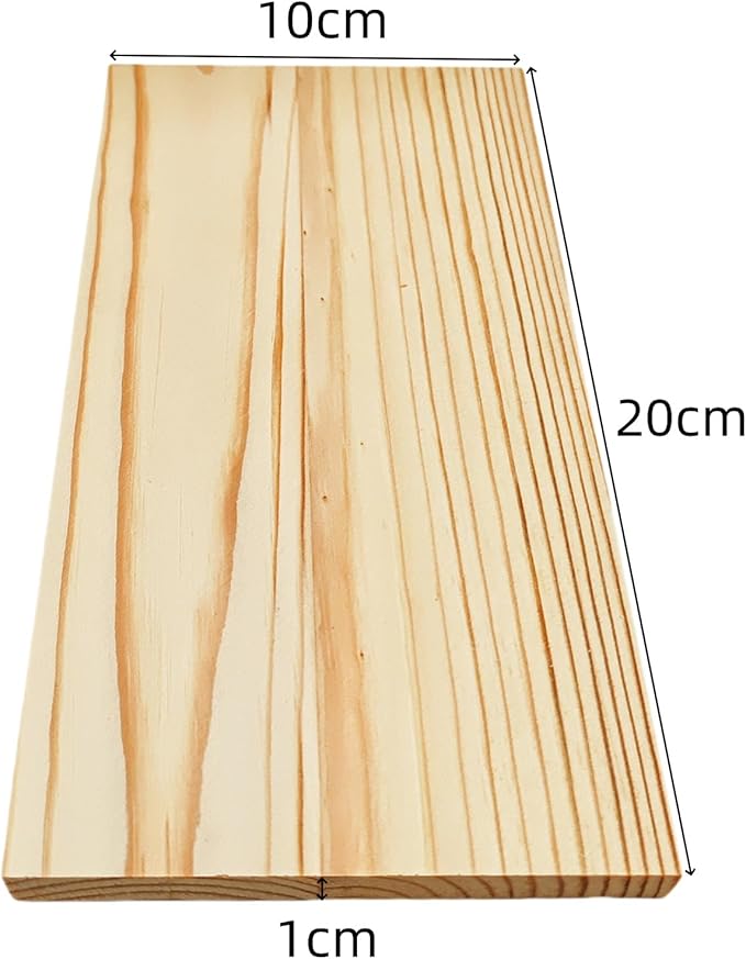6PCS Rectangle Wood Boards Unfinished Wood Blocks for Crafting, 8x4x0.4in Blank Whittling Wooden Blocks for Wood Carving,Painting & Burning