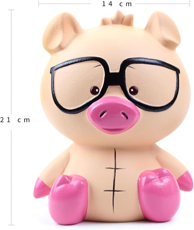 Winsterch Pig Piggy Bank for Boys and Girl,Ceramic Pig Bank Money Box Toy,Coin Bank Birthday Gifts for Kids