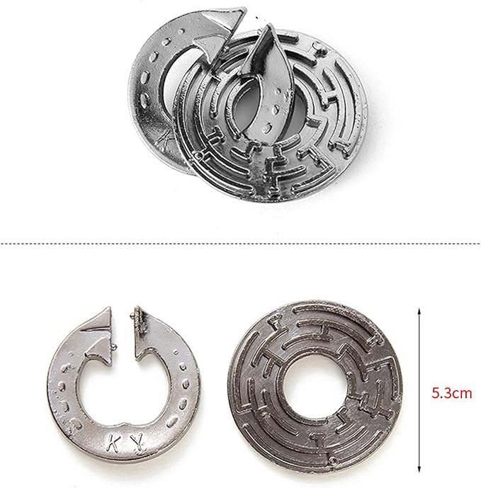 VolksRose 6pcs Brain Teaser Puzzles, Metal Wire Puzzles Set, Mind Smart Game IQ Challenge Puzzle Games, Educational IQ Test Unlock Interlocking Toy Lock Puzzles Gift for Adults Teenagers