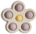 mushie Flower Press Toy (Soft Lilac/Daffodil/Ivory)