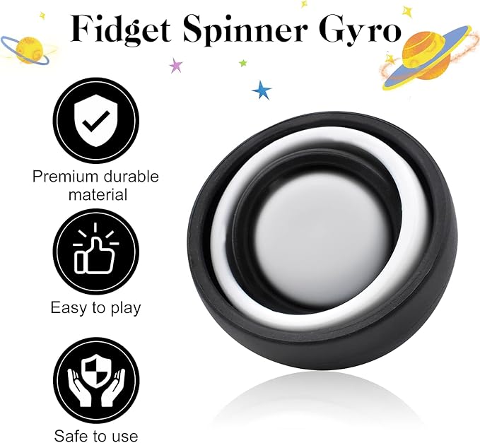 Fidget Toy Adults, Fidget Spinner for Kids, Gift Ideas for Boys Girls Teens Classroom, ADHD Autism Stress Relief Quiet Finger Toys