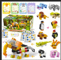 24 Packs Animal Building Blocks Valentines Gifts for School, Valentines Exchange Party Gifts for Boys Girls