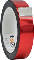 WOD MPFT2 Red Metalized Polyester Mylar Film Tape with Acrylic Adhesive, 1 inch x 72 yds. Vibrant Mirror Red Tape, Decor Tape for Detailing Accent Wall, Graphic Arts, Car and Boat Trim