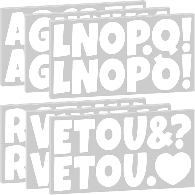 Bemeol 288 Pcs Bulletin Board Letters 24 Sheets 2.5 Inch Self Adhesive Vinyl Alphabet Stickers Letter for Poster Board Classroom School Home Decor(White)