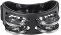 Musfunny Foot Tambourine Percussion Musical Instrument Foot Drum Set with Metal Jingle Bell for Guitar Drum Accessory (Black)