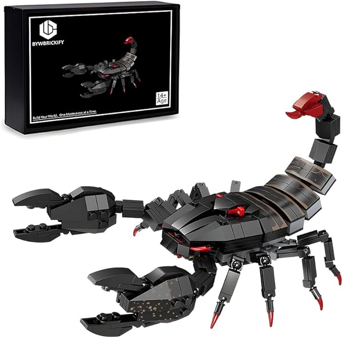 Insects Scorpion Building Set (391pcs) Kit Set Bugs Animals Bricks Action Figure Collection STEM Display Model Gift Toy for Boys and Girls Kids Adults Christmas Birthday Age for 8 9 10 11 12 13 14