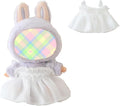 Clothes for Dolls Accessories, Outfit Set Gauze Dress for 15cm 17cm Doll (No Doll), Romantic Skirt Doll Clothing Set Replacement White