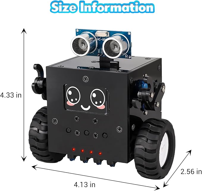 Robot Soldering Project, ICSTATION DIY Robot Car Soldering Practice Kit RC Robot with Time & Expressions Display STEM Science Kits for Adults Teens Ages 15+ School Students Experiment Education