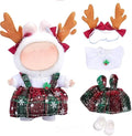 17cm Doll Clothes Outfit Dress Up Suitable for 6.7 inch Hight , Accessories Suit No Doll Only Clothing Christmas Set (Set 8) 1hairband+1tshirt+1shoes+1skirt