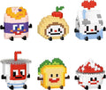 HIGH GODO Food Party Favors Building Set, Mini Food Collectible Decor Model Kits, Goodie Bag Stuffers, Classroom Small Prize Toys Gifts for Adults Kids Girls Boys Age 8+ (6 Pack)