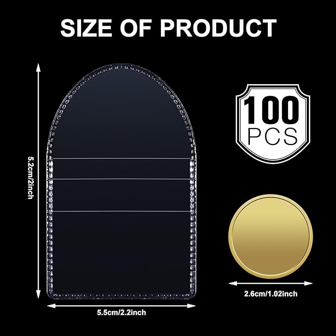 Mimorou 100 Pcs Single Pocket Coin Flips 2 x 2 Inch Individual Clear Cuttable Plastic Sleeves Holders Small Coin Sleeves Collecting Supplies for Coins Jewelry Small Items Collection Storage