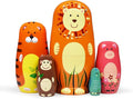 HYCLES Nesting Dolls Russian Matryoshka Wood Stacking Nested Set for Kids Handmade Toys for Children Kids Christmas Birthday Decoration Halloween Wishing Gift