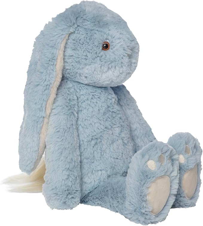 Manhattan Toy River The Blue & Light Apricot Snuggle Bunnies 12" Stuffed Animal with Embroidered Accents