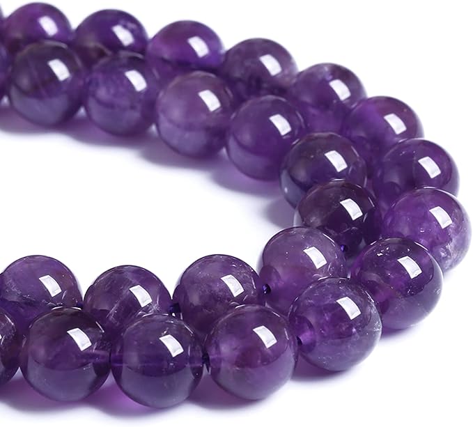 6MM 60PCS Natural Stone Purple Amethyst Crystal AAA Grade Quartz Beads for Jewelry Making DIY Bracelet