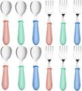 12 Pieces Toddler Utensils,Stainless Steel Baby Forks and Spoons Silverware Set,Kids Silverware Set Children's Cutlery Set with Round Handle,Toddler Flatware Fork Spoon Set,Dishwasher Safe