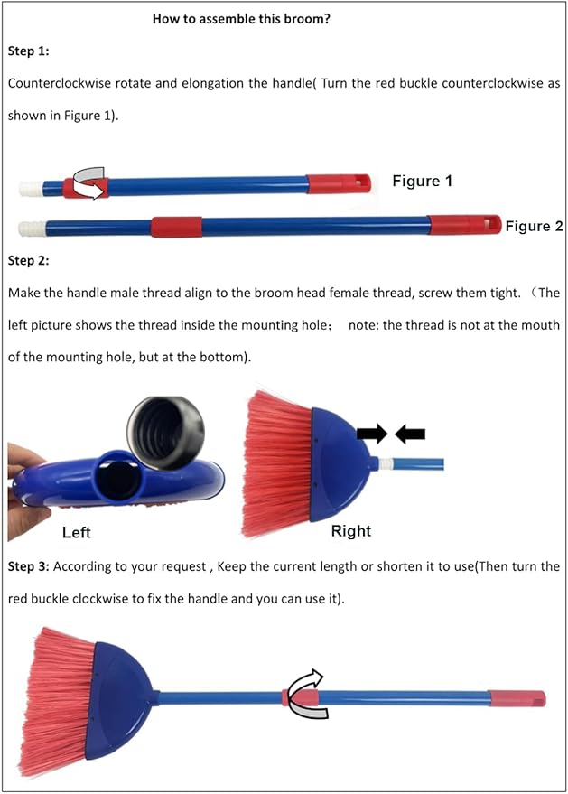 Small Broom-Indoor or Outdoor Portable Broom with Adjustable Handle, Cleaning Little Helper for Housekeeping,Office,Working Desk,Pet Nest