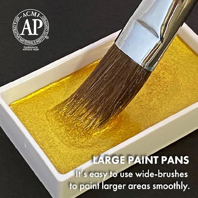 Kuretake GANSAI TAMBI Watercolor Paint Set 24 Glittery Colors II - Metallic, Professional-quality art supplies for artists adult painting aketching, Non-Toxic, Made in Japan