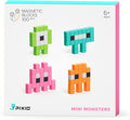 PIXIO Mini Monsters - Tiny Magnetic Blocks Building Toy in The Pixel Art Style with Free App - 5/16" Plastic Cubes with 6 Magnets Inside - Open Ended Toy - Creativity Toy for Ages 6+