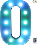 Foaky Colorful LED Letter Lights with Remote,Marquee Light Up Letters Sign for Night Light Wedding/Birthday Party Battery Powered Christmas Lamp Home Bar Decoration(O)