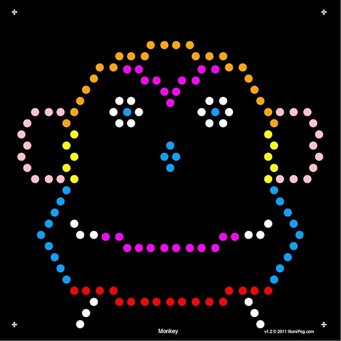 Zoo Refill templates for Lite Brite Cube, Flat-Screen, and Four Share (10 Sheets, 7x7)
