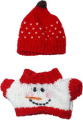 17cm Doll Clothes Christmas Accessories Outfit for 17cm Dolls (NO Doll)(Sweater+Christmas Hat/Scarf)