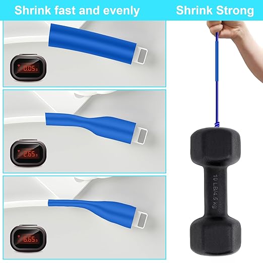 900 Pcs Wire Heat Shrink Tubing Kit, Industrial Heat-Shrink Tubing for Wires, 2:1 Marine Grade Heat Shrink Wrap, Premium Large Electrical Waterproof Heat Shrink Tape,12 Sizes 6Colored Assorted, DHOOZ