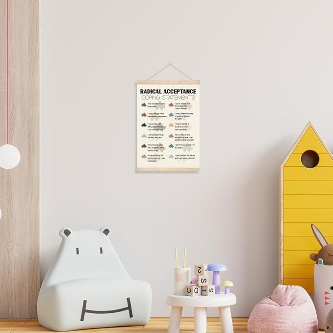 Geondos Therapy Office Decor, Mental Health Poster Canvas Wall Art for Decor, Motivational Mental Health Matters Canvas Print Wall Art Painting Ready to Hang 11.8x15.7 Inches