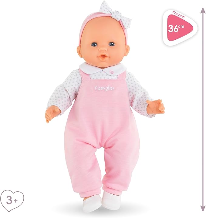 Corolle Lise - 14" Soft Baby Doll with Vanilla Scent, Pink Outfit & Sleeping Eyes for Girls Ages 18 Months+, Cute Reborn Realistic Baby Dolls for 2 Year Old Girls