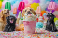 35 Pieces Wooden Jigsaw Puzzle, Cute Ice Cream Puppy Decorative Wall Art Gifts, Active Mind Puzzle, Fun and Challenging at The Same Time