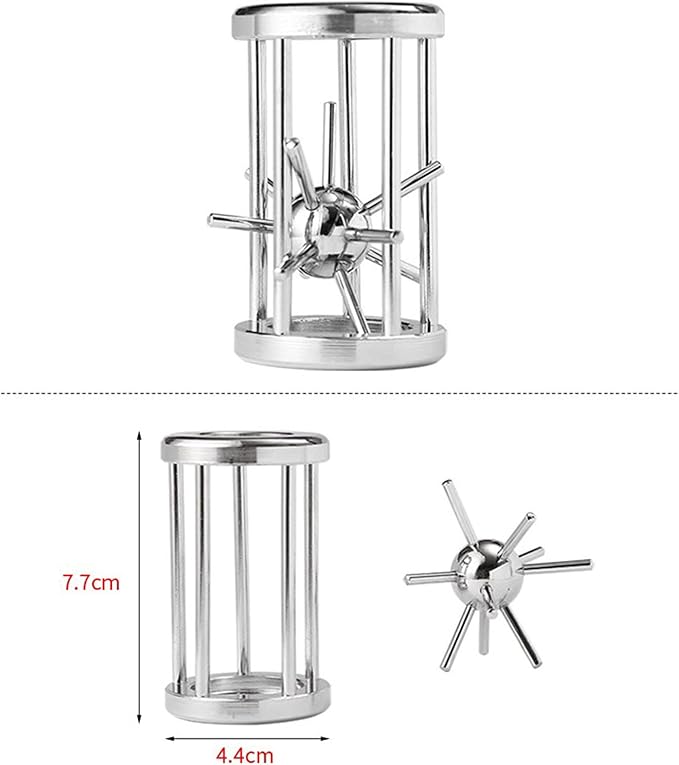 RoseFlower 15 pcs IQ Test Puzzle Metal Wire Puzzles Mind Game Educational Toys High Difficulty Brain Teaser Puzzle Toy for Kids and Adults - Explore Creativity and Problem Solving. Gift Desk Puzzles