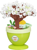 Pear Moon Mini Bonsai Tree Micro Building Set Building Toy Plant Cherry Tree Flower Collection Decor for Home Desk Greenery Decoration Building Blocks DIY Creative Gifts