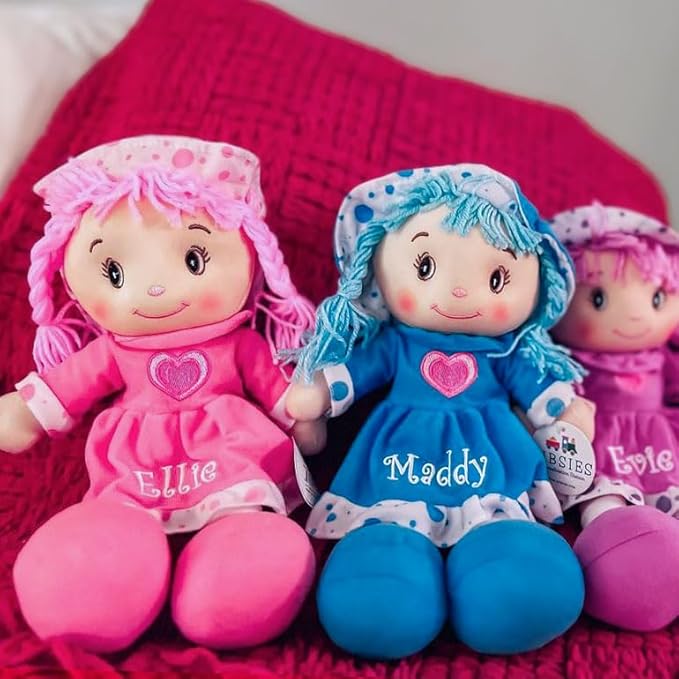 DIBSIES Personalized Sweetheart Cuddle Doll - 14 Inch (Pink)
