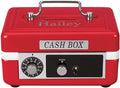 Custom Children’s Cash Box, Metal Piggy Bank Lockbox with Coin Slot, Red