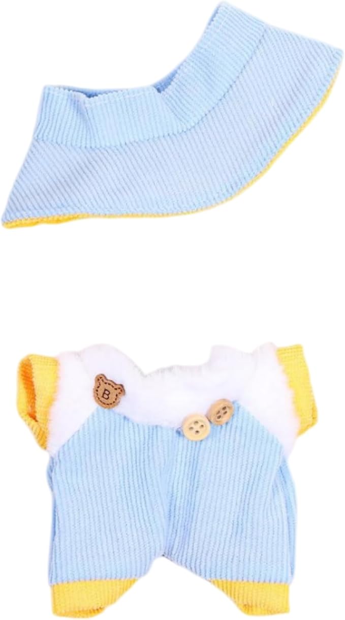 Doll Clothes for 17cm Figures, Summer Sunshine Stylish Suit Yellow Blue