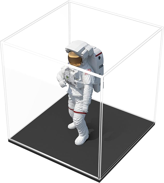Fully Assembled Acrylic Display Case, 6 Inch Clear Acrylic Box for Display Collectible, Countertop Alternative Glass Case for Home Storage and Organizing Toys