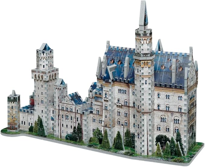 Wrebbit3D Neuschwanstein Castle 3D Puzzle | 890 Jigsaw Puzzle Pieces | Germany Iconic Landmark and Architectural Masterpiece