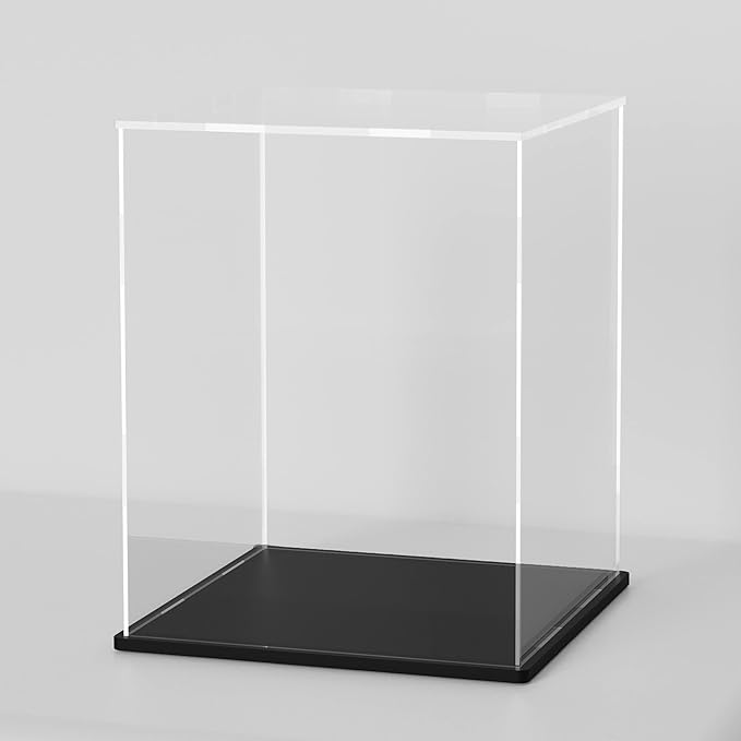 8x12 Inch Acrylic Trophy Case, Clear Acrylic Case for 11’’ Tall Collectibles Display, Alternative Glass Memorabilia Display Case for Action Figures Storage