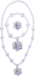LUV HER Girls Jewelry Set - Dress Up Toy Jewelry Box Set with Bead Necklaces, Bracelets, and Rings - Frozen Play Accessories - Ages 3+