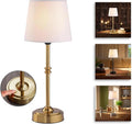 Wireless Table Lamp - Rechargeable LED Desk Lamp with Dimmer, 3 Brightness Levels, Swedish Design for Home, LED Light Bulb Included, for Office, Kitchen or Bedroom (Gold)