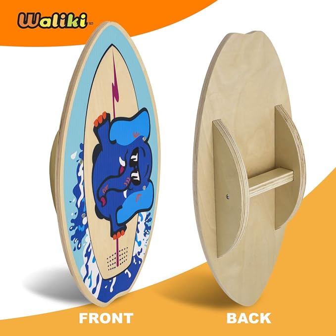 WALIKI Wood Balance Board | Ages 3-8 | Toddlers and Kids |