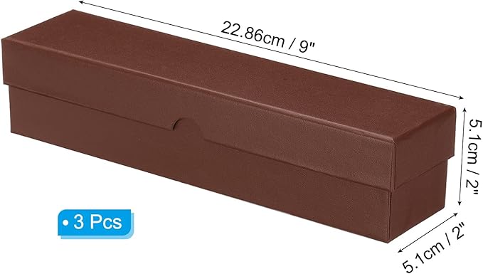 PATIKIL Coin Storage Box, Coin Collecting Cardboard for Collectors, Brown, 3 Pcs